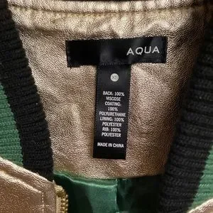 Aqua | Jackets & Coats | Aqua Gold Bomber Jacket | Poshmark